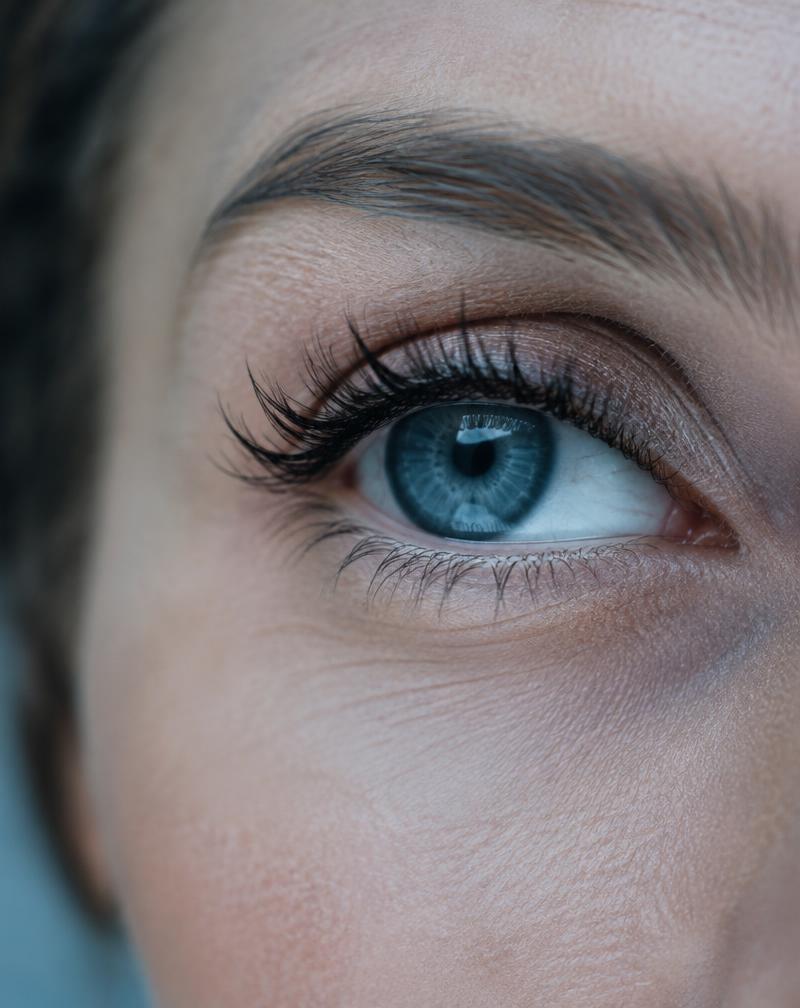 Close-up of iris recognition